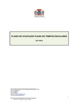 PLANO DE OCUPA&Ccedil;&Atilde;O PLENA DE TEMPOS ESCOLARES