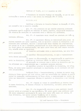 26. Portaria n. 78-CFE, de 05/11/68. (Pasta Suspensa