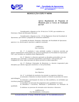 RESOLU&Ccedil;&Atilde;O CEPE N&ordm; 045/04