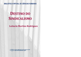 DESTINO DO SINDICALISMO STINO DO DICALISMO