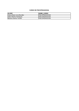 ALUNO NOME_CURSO Ariana Maria Lima Brand&atilde;o