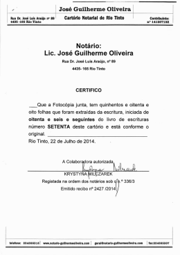 Segundo Aditamento - Águas de Gondomar