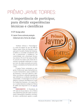 PR&ecirc;MIO JAYME TORRES: - Conselho Federal de Farm&aacute;cia