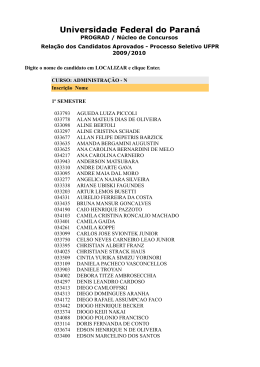 UFPR 2010 - Vestibular