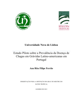 Disserta&ccedil;&atilde;o Completa - Estudo Piloto sobre a Preval&ecirc;ncia da