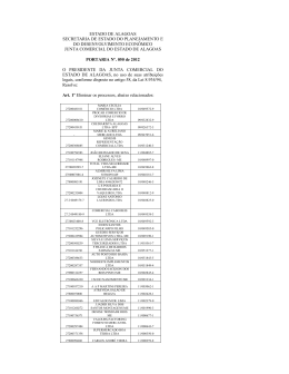 Portaria JUCEAL n&ordm; 050/2012