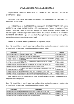 ATA - Tribunal Regional do Trabalho 7ª Região