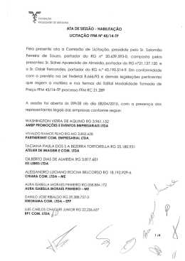 Ata de Sessão - Habilitação - Edital FFM 045/2014-TP