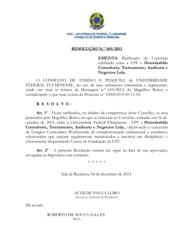 RESOLUÇÃO N.º 569/2013 EMENTA: Ratificação do Convênio