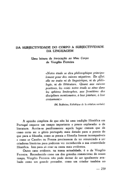 "Invoca&ccedil;&atilde;o ao meu corpo" de