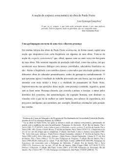 A noção de corpo(s) consciente(s) na obra de Paulo Freire