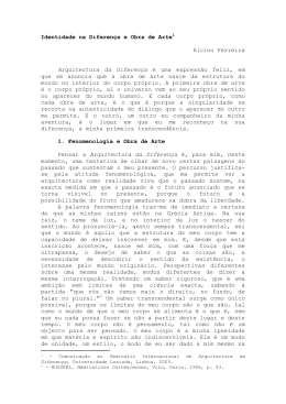 Identidade na Diferen+&ordm;a e Obra de Arte