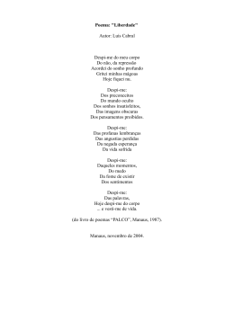 Poema: "Liberdade" Autor: Lu&iacute;s Cabral Despi