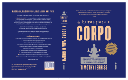 4 HORAS PARA O CORPO 4 horas para o