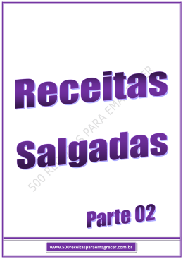 Salgadas - 500 Receitas para Emagrecer