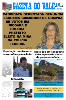 Edi&ccedil;&atilde;o 236 - PDF.p65 - Jornal Gazeta do Vale Itaberaba | Jornal