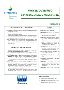 PROCESSO SELETIVO - Concursos BioRio