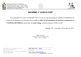 INFORME n&ordm; 23/2015-CCEF - Universidade Federal do Amap&aacute;