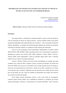HISTORIAS DE UM PASSADO NAO TAO DISTANTE