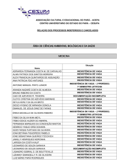 &Aacute;REA DE CI&Ecirc;NCIAS &Aacute;REA DE CI&Ecirc;NCIAS AMBIENTAIS