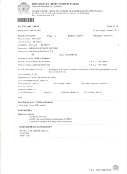 PREFEITURA DA CIDADE DO RIO DE JANEIRO Secretaria
