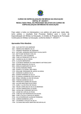Aprovados Polo Alex&acirc;nia