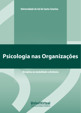 Psicologia nas Organiza&ccedil;&otilde;es