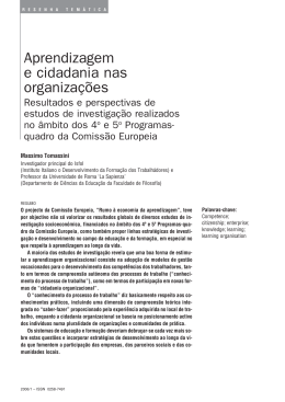Aprendizagem e cidadania nas organiza&ccedil;&otilde;es - Cedefop