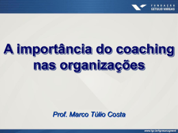 A import&acirc;ncia do coaching nas organiza&ccedil;&otilde;es