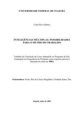 Cap&iacute;tulo 9 - Intelig&ecirc;ncias M&uacute;ltiplas nas Organiza&ccedil;&otilde;es