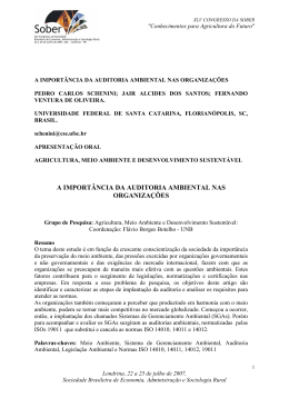 a import&acirc;ncia da auditoria ambiental nas organiza&ccedil;&otilde;es