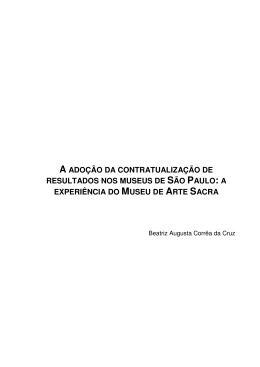 a ado&ccedil;&atilde;o da contratualiza&ccedil;&atilde;o de resultados nos museus