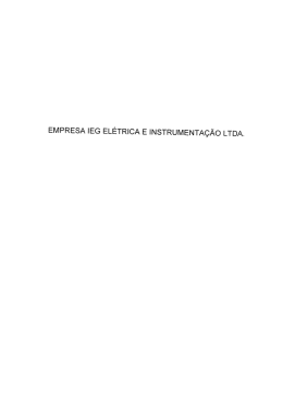 EMPRESA IEG ELÉTRICA E INSTRUMENTAÇÃO LTDA.