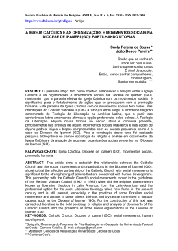 a igreja cat&oacute;lica e as organiza&ccedil;&otilde;es e movimentos socia