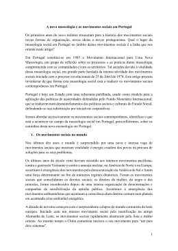 A museologia dos movimentos sociais em Portugal