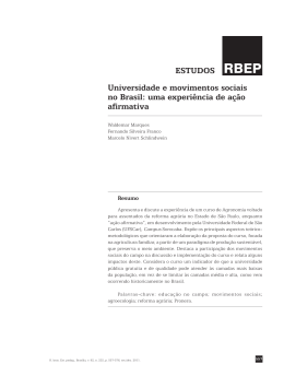 ESTUDOS Universidade e movimentos sociais no Brasil: uma