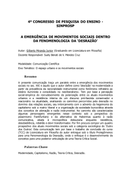 a emerg&ecirc;ncia de movimentos sociais dentro da - sinpro-sp