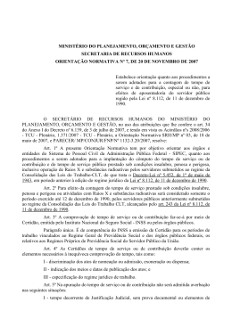 Orientação Normativa nº 7, de 20 de novembro de 2007