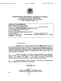 MINISTÉRIO Do PLANEJAMENTO, oRçAMENTo E GESTÃO