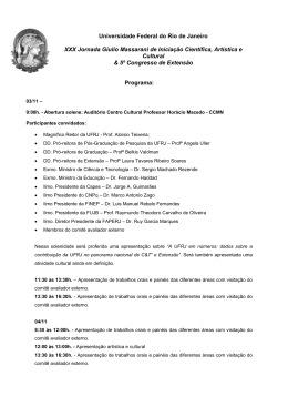 XXX Jornada Giulio Massarani de Inicia&ccedil;&atilde;o Cient&iacute;fica, Art&iacute;stica e