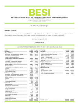 Demonstra&ccedil;&otilde;es Financeiras 1S2015