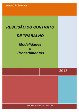 RESCISÃO DO CONTRATO DE TRABALHO empregado