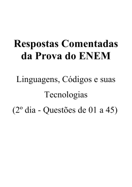 Respostas Comentadas da Prova do ENEM