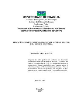 proposição - Pós-Graduação em Ensino de Ciências da UnB