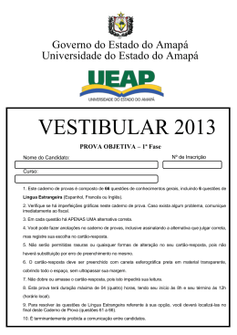 Prova UEAP 2013 - 1ª fase