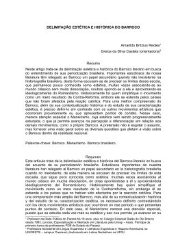DELIMITA&Ccedil;&Atilde;O EST&Eacute;TICA E HIST&Oacute;RICA DO BARROCO Amarildo