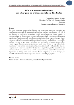 Arte e processos educativos:um olhar para as pr&aacute;ticas sociais em
