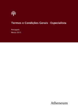 Termos e Condições Gerais - Especialista