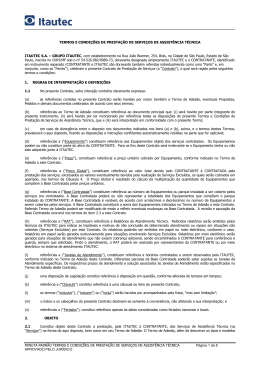 contrato de prestação de serviços de assistência técnica