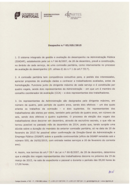 Despacho n.º 03/GD/2015 de 25 de fevereiro